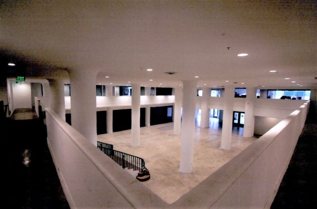 After: Overall view of restored store main floor from mezzanine After: Overall view of restored store main floor from mezzanine